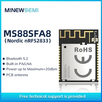nRF52833 Brezžični Modul Stroškovno učinkovito in Nizke porabe PA za Dolge razdalje Bluetooth BLE Modul s PCB Antena