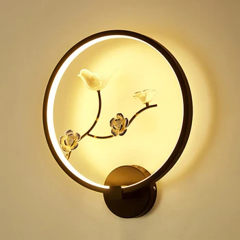 Retro Kitajski Veter Stenske Luči Ustvarjalne Cvet Slog Umetnosti LED Stenska Svetilka Za Spalnico Postelji Hotel, Restavracija, Bar Apartma Cafe