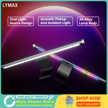 LYMAX Barvit Zaslon Visi Svetilka G1 z Ritmom glasbe Visoko Barvne Reprodukcije Oči Zaščito PC Računalnik, Monitor lightbar