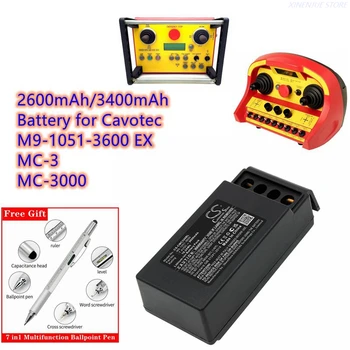 Žerjav Daljinski upravljalnik Baterije Za 7,4 V/2600mAh/3400mAh M5-1051-3600 za Cavotec M9-1051-3600,EX-MC-3,MC-3000