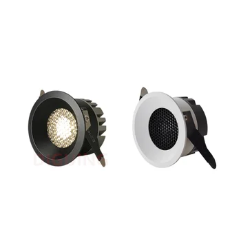 Vgradne Anti-glare LED-COB Spot Svetloba, možnost zatemnitve Belo/Črno Aluminijasto Stropna Svetilka Downlight Doma, Dnevna Soba, Spalnica Zaprtih prostorih