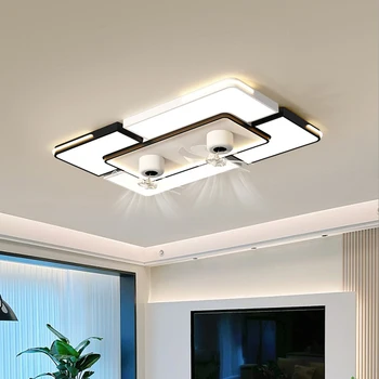 Sodobna stropne svetilke spalnica, zložljivi, Stropni ventilator, stropni ventilator z led svetlobo in nadzor stropne luči za dnevno sobo razsvetljavo