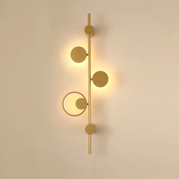 Umetnost LED Dolgo Stenska Svetilka Moderne Ozadju Rov luči Za dnevno Sobo, Restavracijo, Bar Kava Dekor Zlata, Črna, Kovinsko Steno Svetlobe