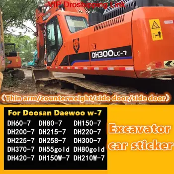 Za r kopač deli Doosan Daewoo DH60/80/150/200/220/225/370/420-7 popoln komplet logotip nalepko popoln komplet logo telo nalepke kakovosti