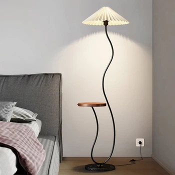 Skandinavske LED talna svetilka, dnevna soba naguban rok en dnevni prostor kavč aparat za namizne svetilke spalnica okoljske svetlobe lesa