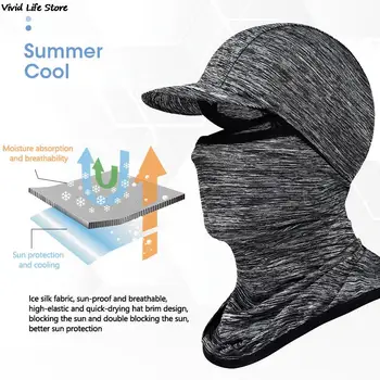 Kolesarjenje Klobuk Poletje Cool Dihanje Motoristična Čelada Notranje Skp Ribolov Kolo Anti-UV Led Svile Pokrivala