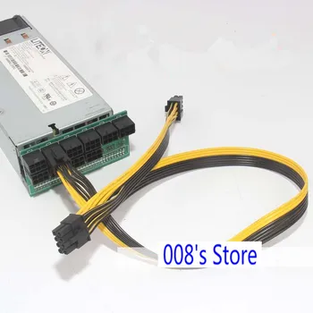 Novi 80 CM Napajalni Kabel Strežnik Odbor 6Pin Prenos Skladu Ethernet Revolucije Dva 8(6+2) Pin Polno 18AWG Priključki