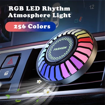 Zvočni Nadzor Glasovnih Avto RGB LED Trakovi Ritem Vzdušje Lahka Glasba Ritem Lučka osvežilcev Zraka 256 Barv Možnost App Nadzor