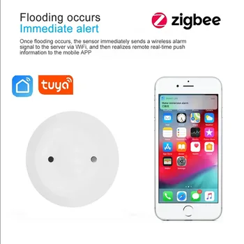 Smart Tuya ZigBee Povezava Voda Poplavi Puščanje Uhajanje Potopni Senzor, Detektor Prekoračitev Nepremočljiva Smart Home Security Zaščita